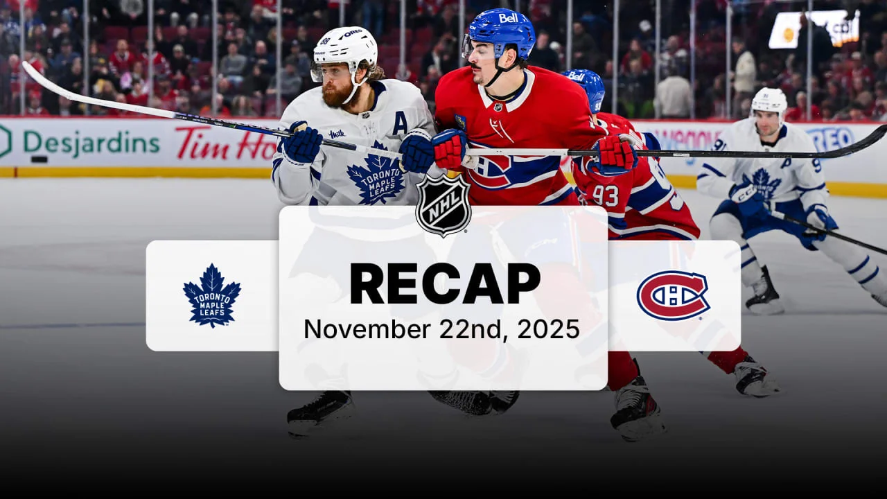 Cover Image for Montreal Canadiens 5-2 Maple Leafs - November 23, 2025