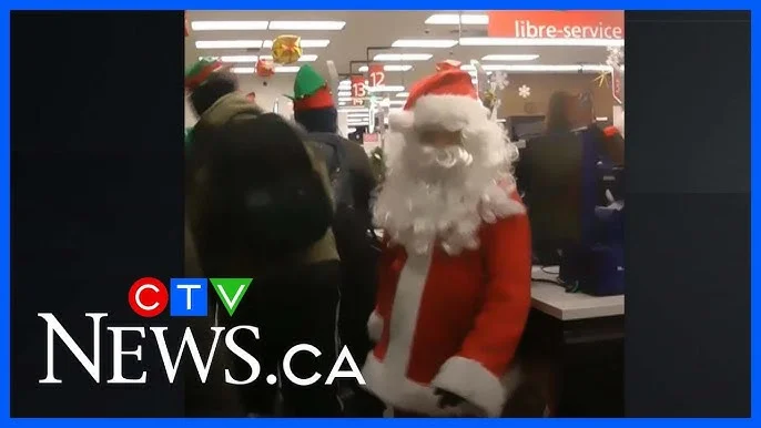 Cover Image for Montreal Santas grocery-store protest Highlights Inflation Risk